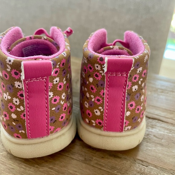 Carter's Pink Floral Baby Walker Shoes - Picture 9 of 14